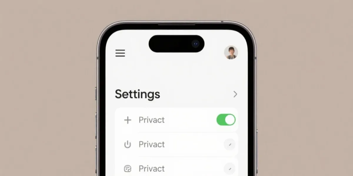 移动端设置与隐私管理示意图